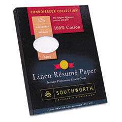 Resume Paper, Linen, 32 lb, 8-1/2"x11", 100/BX, Blue
