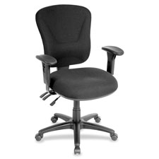 Mid-back Task Chair, 26-3/4"x26"x39-1/4-42", Gray