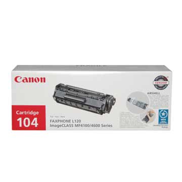 Genuine OEM Canon 0263B001A (FX9, FX10, Canon 104) Black Toner Printer Cartridge 