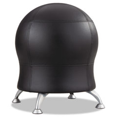 Ball Chair, Vinyl, 22-1/2"x17-1/2"x23", Black