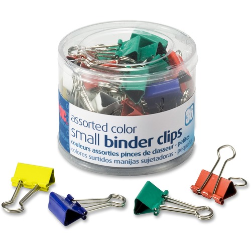 Binder Clips, Small, Green/White/Yellow/Blue/Red