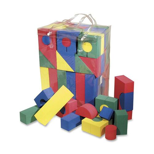 Colorful Shaped Foam blocks, 68 Piece, Assorted
