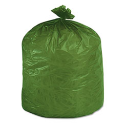 Biodegradable Trash Bags,33 Gal,1.10 ml,33"x40",40/BX,Green