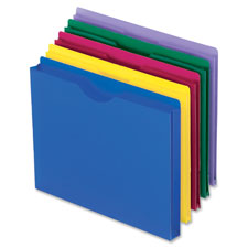 Poly File Jacket, 1" Expansion, Legal, 5/PK, Assorted