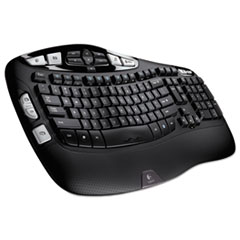 Wireless Keyboard, K350, 2AA Batt Req'd, Black