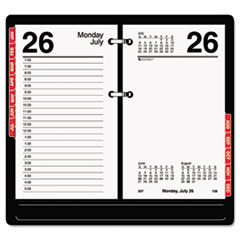 Desk Calendar Refill,F/ 17-Base,Red Mthly Tabs,3-1/2"x6"