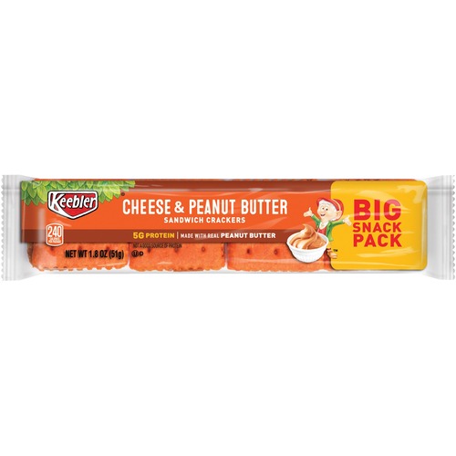 Cheese/Peanut Butter Crackers, Snack Pack,1.8oz, 12/BX