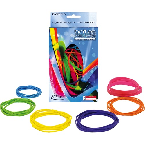 Rubber Bands, 1-1/2 oz., Assorted Sizes/Colors