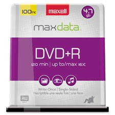 DVD+R Disc, 4.7GB Data Storage, 16X, Spindle, Silver