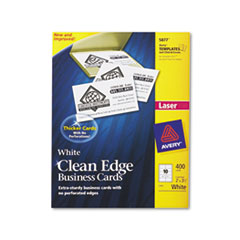 Business Cards,F/Laser Printer,400/BX,3-1/2"x2",White