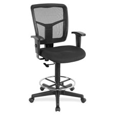 Mid-Back Stool Chair, 26"x21"x50", Black