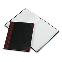 Record Book, Ruled, 150 Pages, 9-5/8"x7-5/8", Black/Red