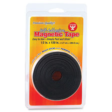 Magnetic Tape, Self-Adhesive, 1/2"x120", Black